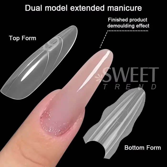 1 boîte de formes d'ongles doubles