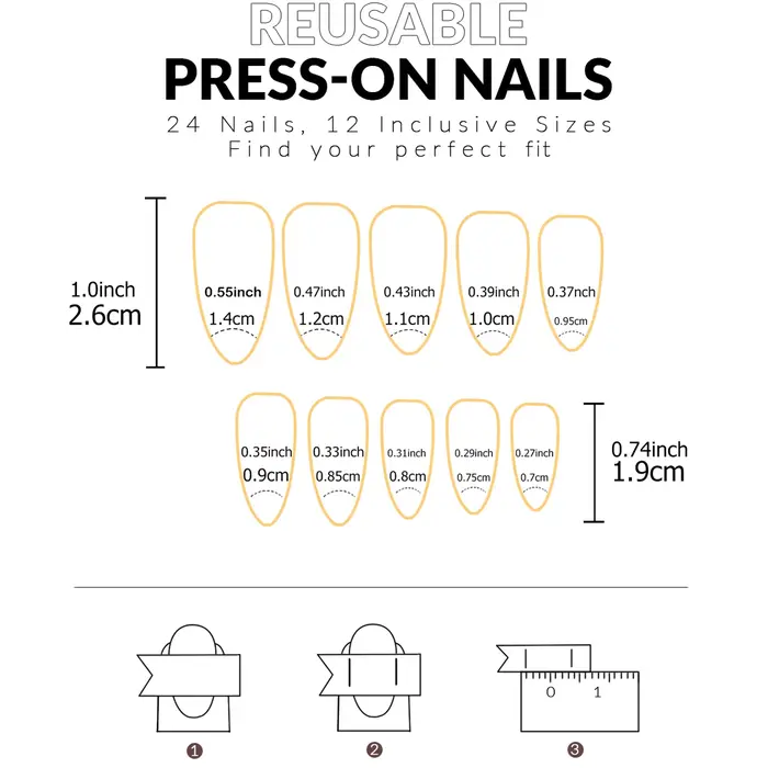 120 pièces/boîte Faux ongles en amande