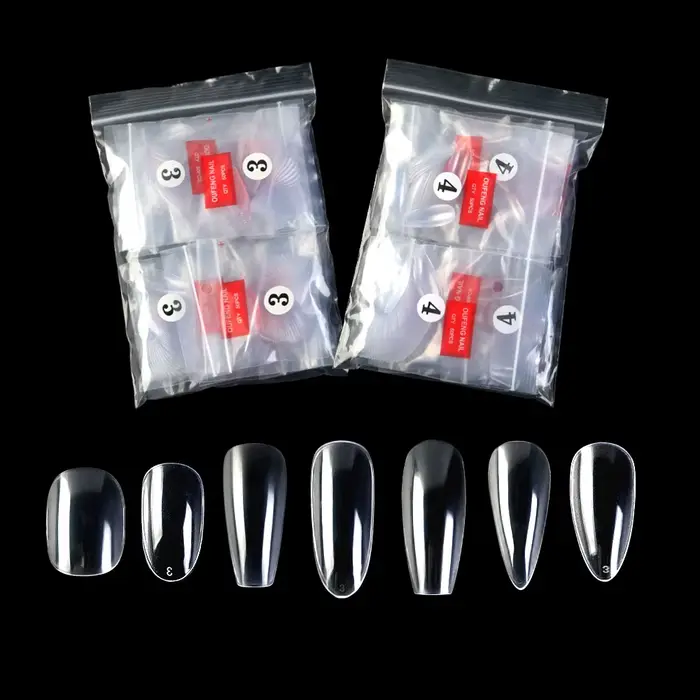 500 pcs/pack pratique faux ongles taille unique 3 4 5 6 clair couleur naturelle