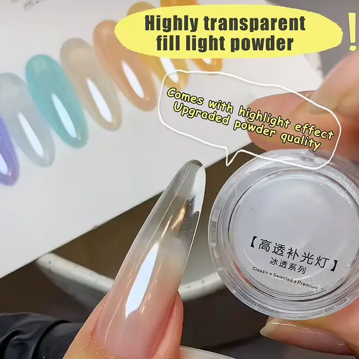 1 pot de poudre à ongles chromée Aurora Orange, effet miroir lunaire brillant, pigment de paillettes