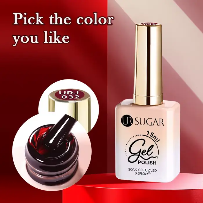 UR SUGAR 15ml vin cerise rouge gelée Gel vernis à ongles noël