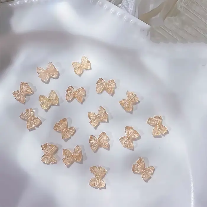 Breloques pour manucure en résine couleur gelée