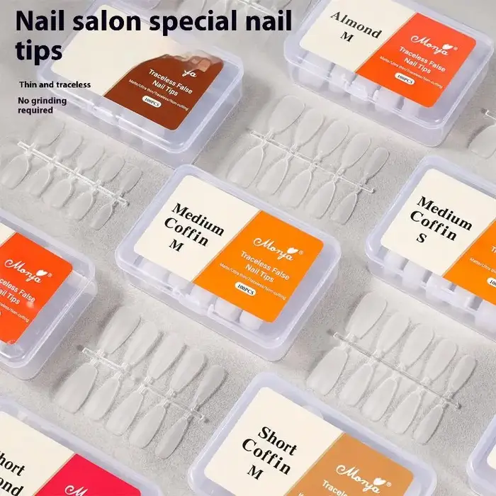 100 pièces/boîte faux ongles sans polissage sans Trace presse démale sur faux ongles fins conseils pour Extension maison bricolage
