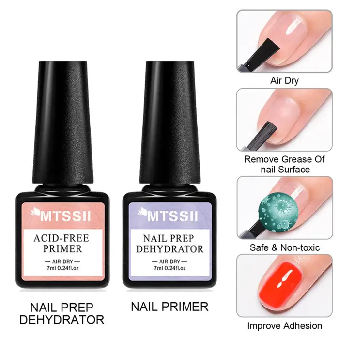 2/4/5 pièces acrylique sans acide apprêt à ongles préparation déshydrateur Gel vernis