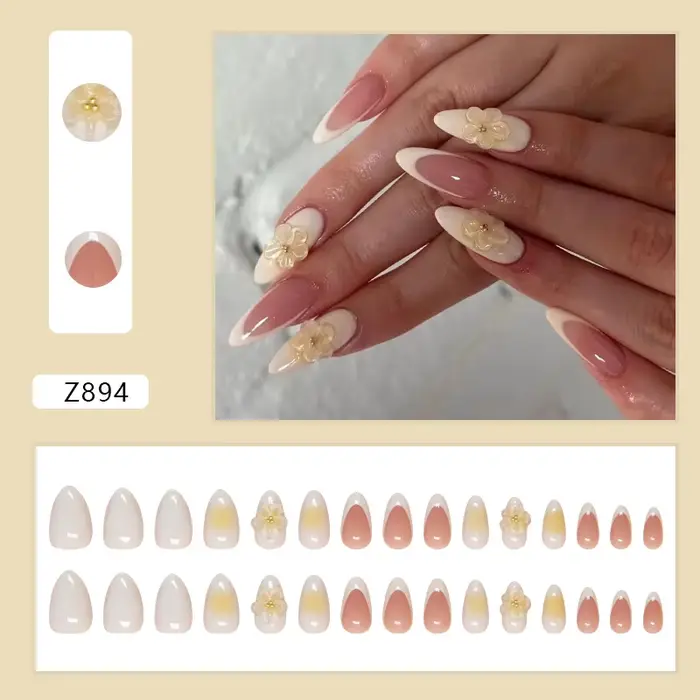Faux ongles à presser en amande