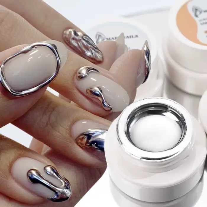 Vernis à ongles métallique argenté/or