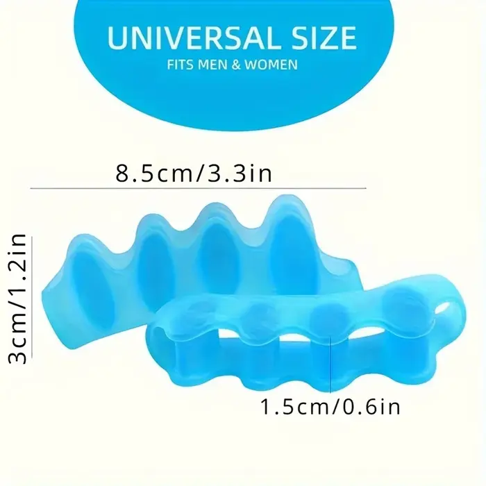 2 entre-doigts en silicone doux au toucher, entre-doigts réutilisables pour les pieds
