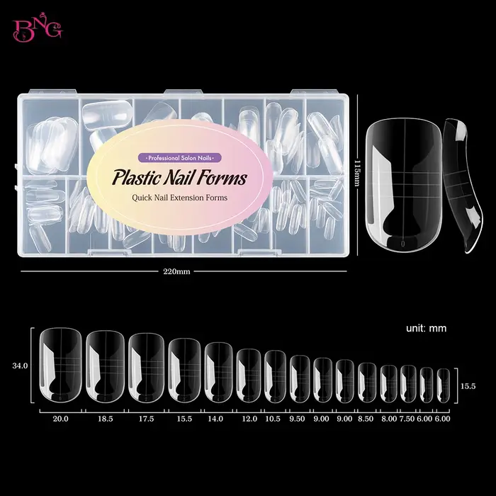 BNG ongles double formes pour Poly Extension Gel