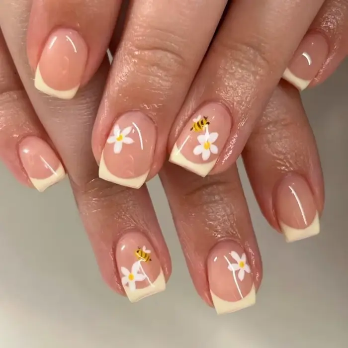 Belle Rose Rose rouge bleu fleurs français Nail Art mode portable faux ongles détachable fini faux ongles presse sur les ongles