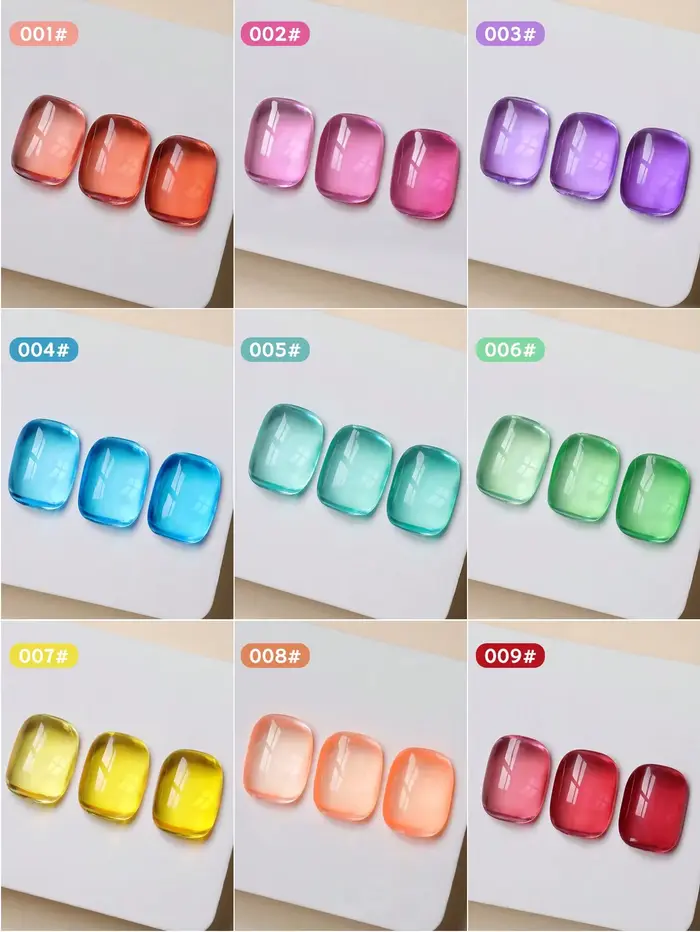 Ensemble de 9 pièces de vernis à ongles de couleur d'art d'ongle de printemps 2025