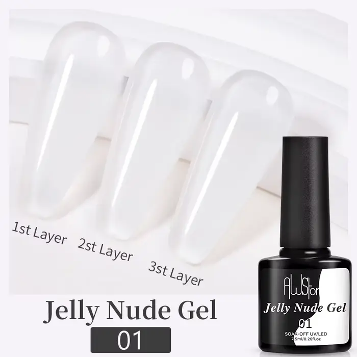 AWStorG 15ML Gel de Base en Fiber de caoutchouc pour ongles cassés réparés en fibre de verre clair C