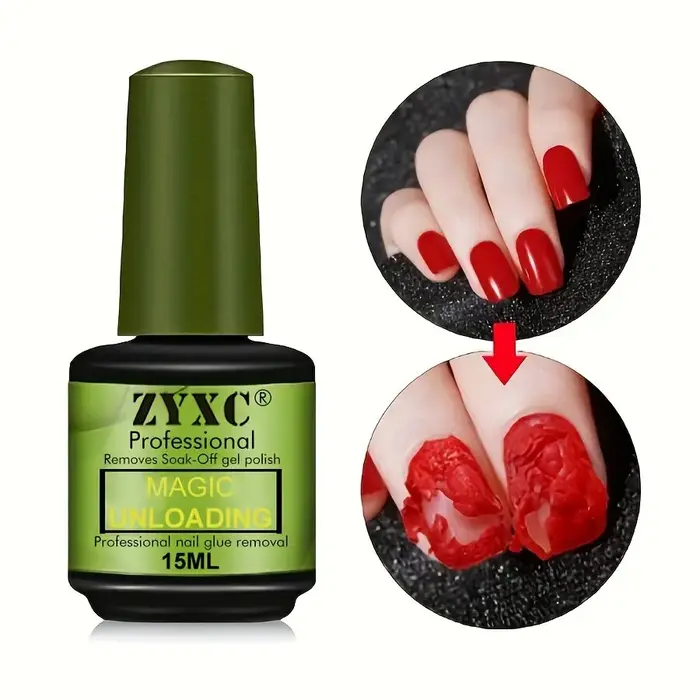 Gel de nettoyage et dissolvant pour faux ongles 15ml Magic Polish Glue Nail Art Manucure, facile à e