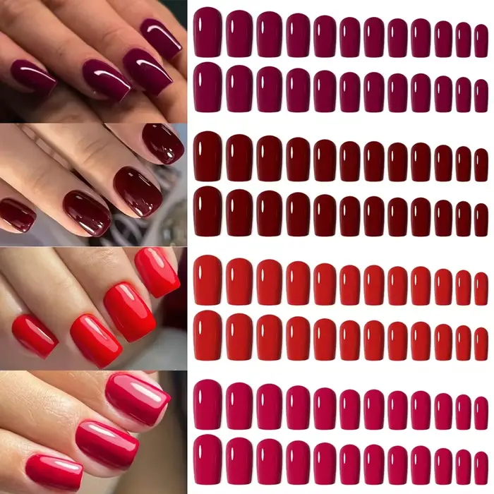 96 pièces presse sur ongles courts