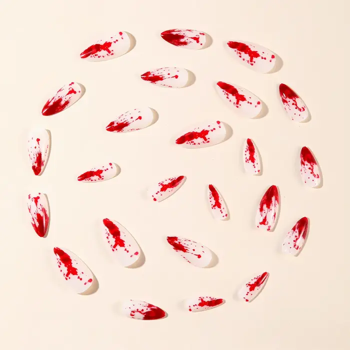 Faux ongles en forme d'amande pour Halloween