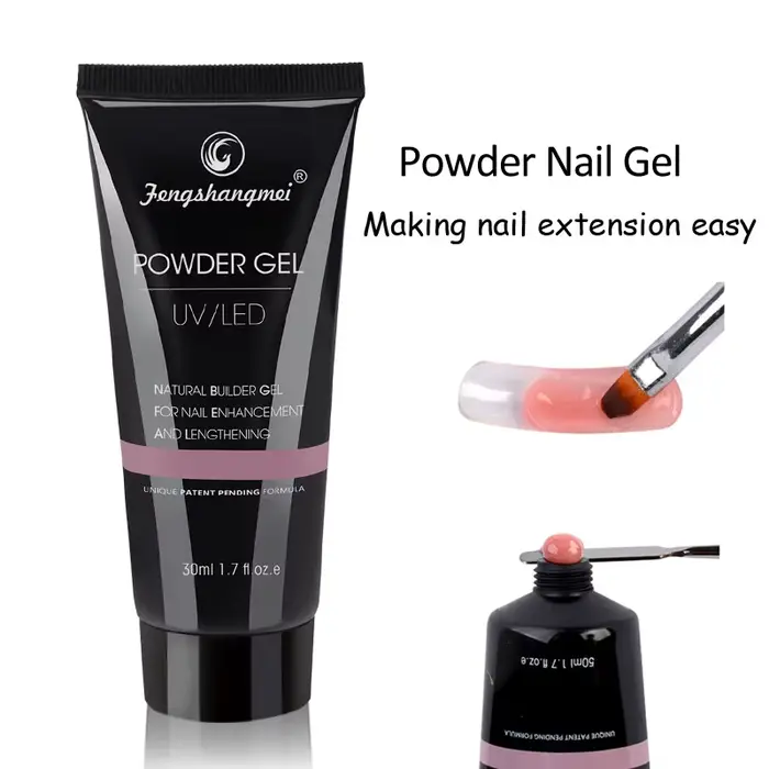 Gel pour ongles en poly : constructeur de gel transparent 30 g pour renforcement d'apparence naturelle