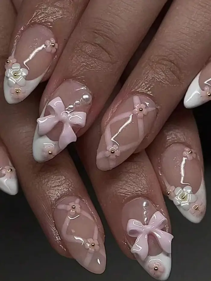 24 pièces- Faux ongles longs en forme de cercueil