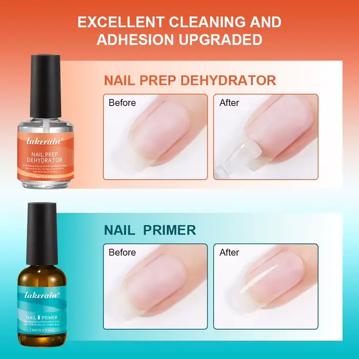 2 pièces 15ml déshydrateur de préparation des ongles Gel et apprêt sans acide adhésif déshydratant acrylique