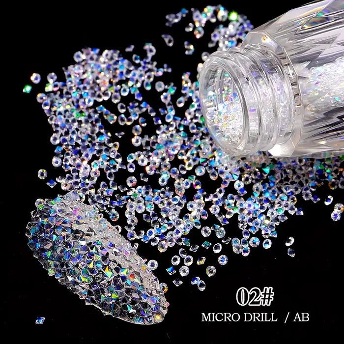 Paillettes Caviar ongles strass fée Micro perles de cristal 3D AB