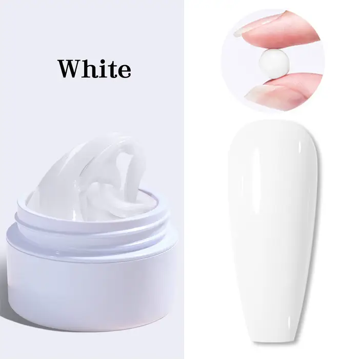 1 pot blanc 3D façonnage sculpture antiadhésif Extension de main Gel vernis à ongles pour fleur bricolage Nail Art