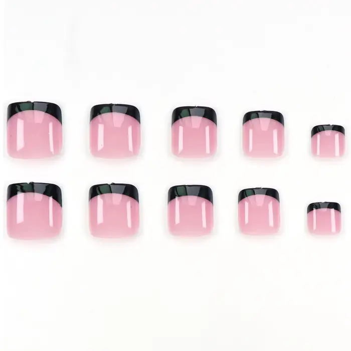 96 pièces pointes françaises presse sur les ongles des pieds