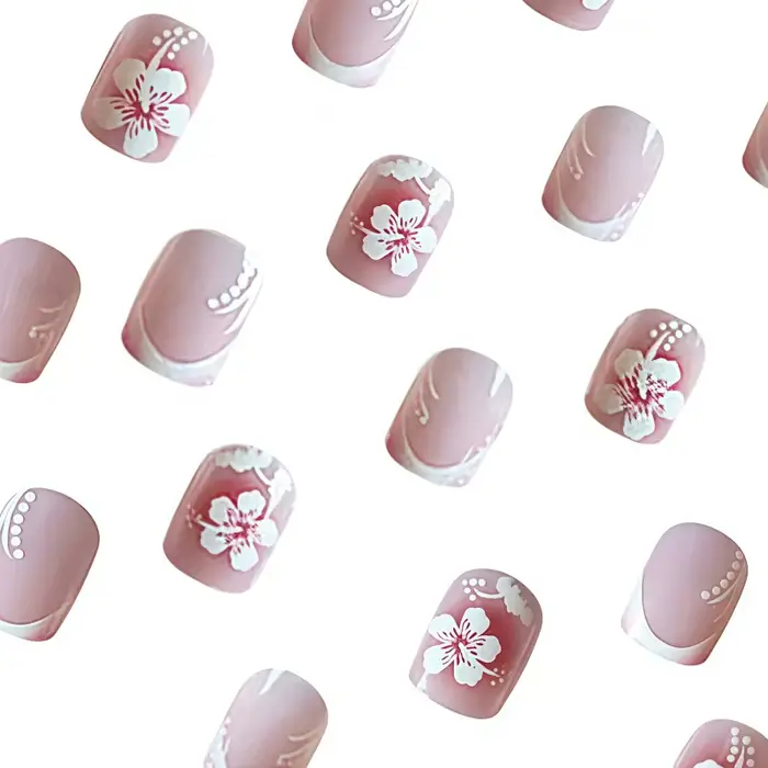 Indispensable pour les passionnés de mode : 24 pièces de faux ongles courts de style français