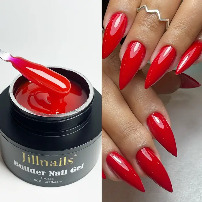 Jillnails Gel moyen rose laiteux russe auto-nivelant constructeur Extension Gel Nail Building 50g