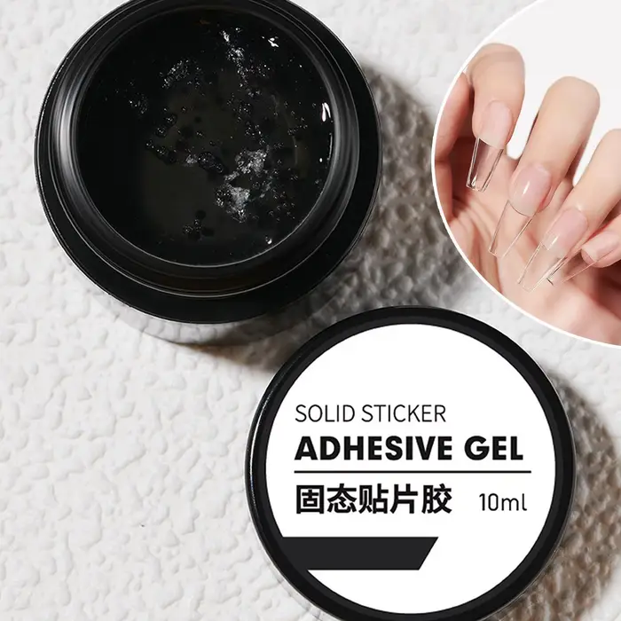 Gel adhésif pour ongles artificiels 10ml – Colle longue durée à forte adhérence pour faux ongles