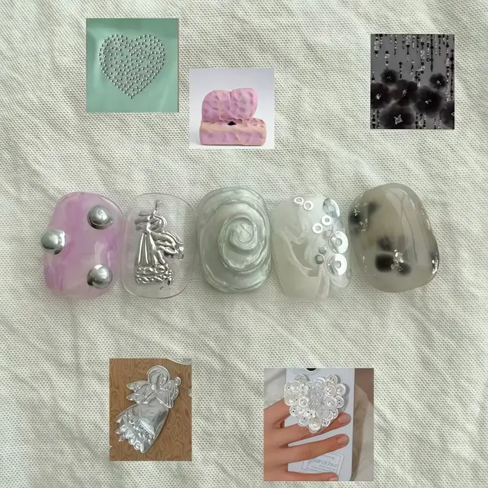 Moule en silicone 3D gaufré pour nail art