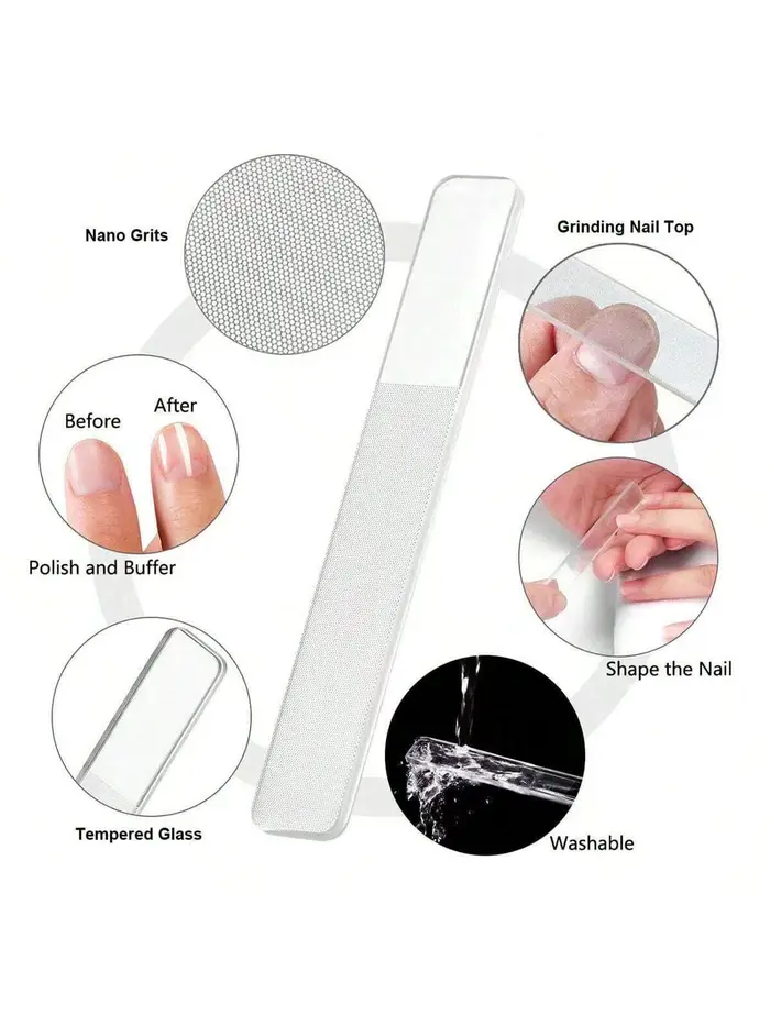 Limes à ongles en verre Nano