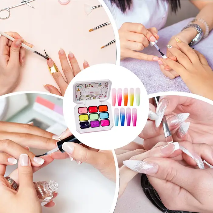 Palette de Gel UV/LED 9 Couleurs pour Peinture à l'Huile et Vernis à Ongles