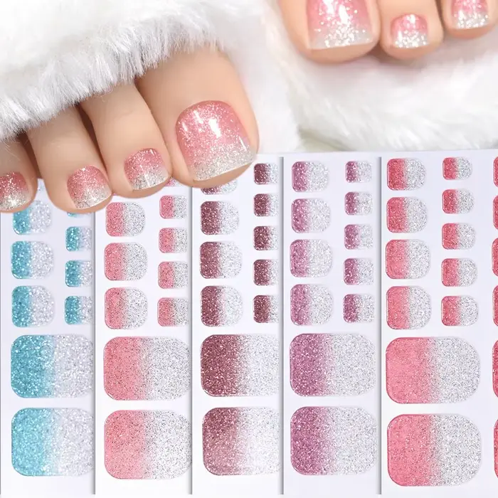 Décalcomanies pour ongles à paillettes