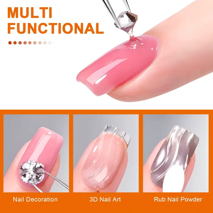 TWOING 8g/15g Gel de colle à ongles collant Super fort pour strass décorations d'art d'ongle sans lingette bricolage gemme adhésif Gel UV fonctionnel