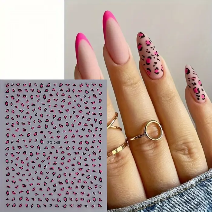 Meilad – autocollants pour ongles imprimés léopard, faciles à appliquer pour la décoration des ongle