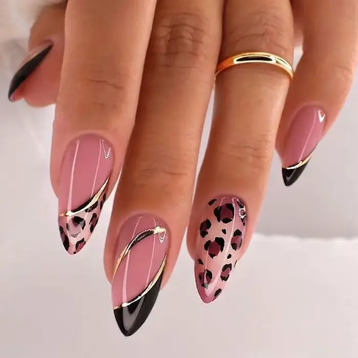 Faux ongles à imprimé léopard N64.souhaits on