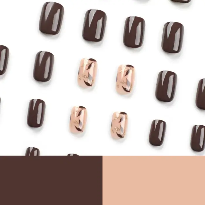 24 pièces faux ongles décorés