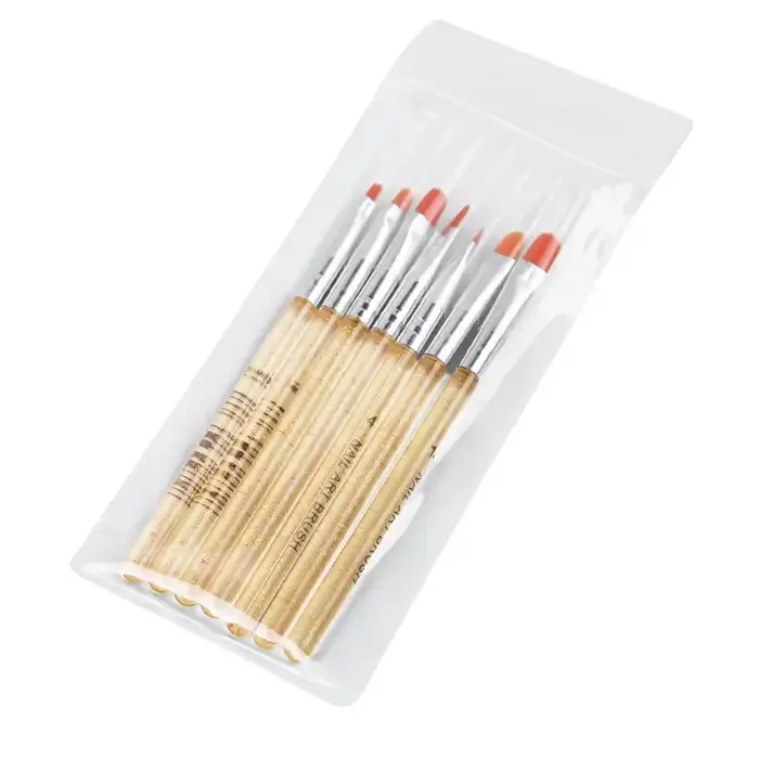 7 pièces/ensemble Nylon cheveux UV Gel acrylique Nail Art constructeur brosse stylo stylos à dessin pour la conception des ongles fournitures pour les professionnels