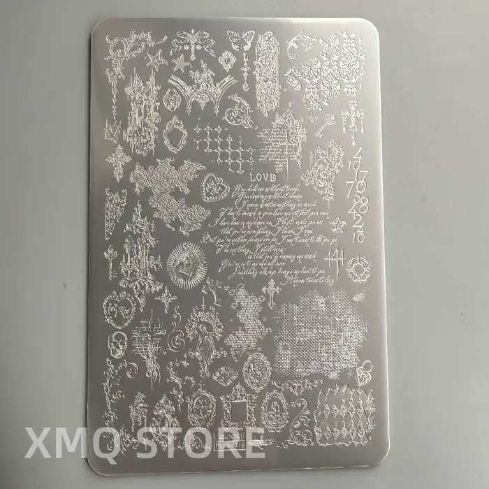 XMQ NAIL ART STAMPING PLATES NUMÉRO TEMPLATES LETTES IMAGEPLATE