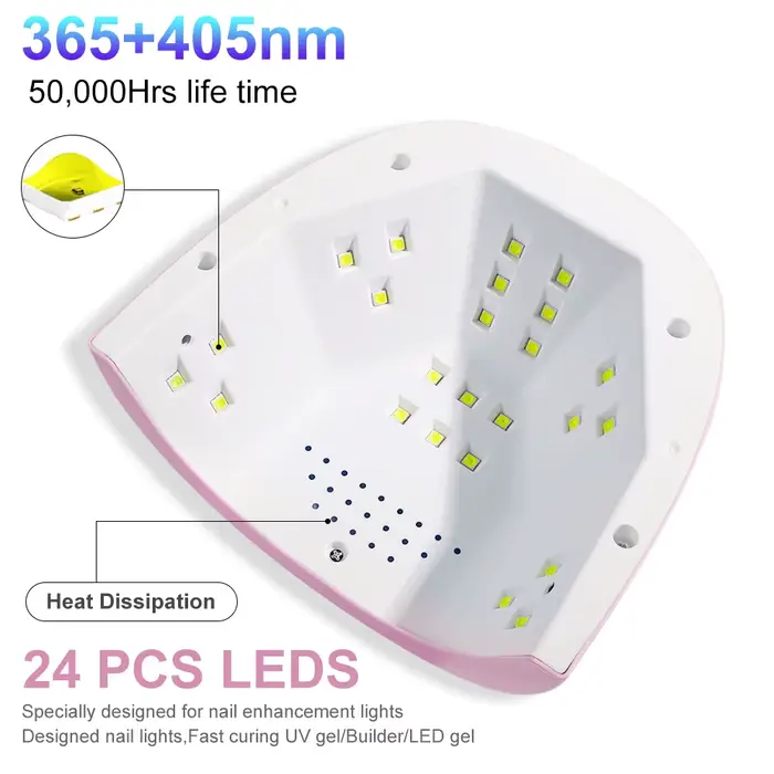 24/6 LED lampe UV pour ongles Gel vernis séchage avec affichage LED et détection de mouvement profes