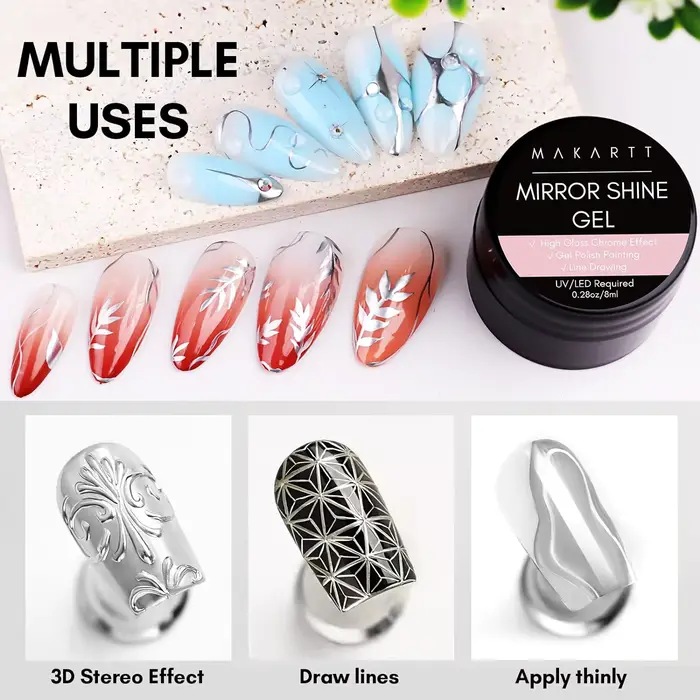 Ensemble de vernis à ongles gel métallique
