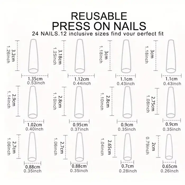 120 pièces cercueil Long noir ongles à pression couverture complète Ballet forme carrée faux ongles 