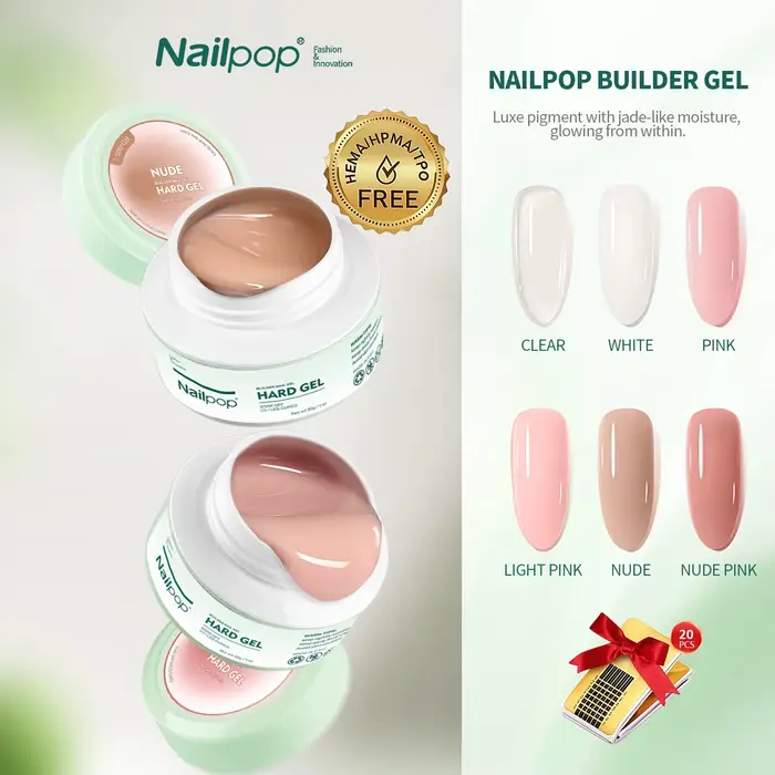 Nailpop 30g HEMA-FREE constructeur Gel laiteux lisse UV Gel pour ongles pour Extension longue durée Gel dur