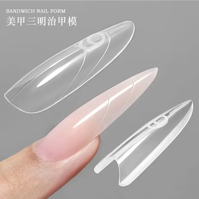 240 pièces de moules transparents en gel pour extensions d'ongles