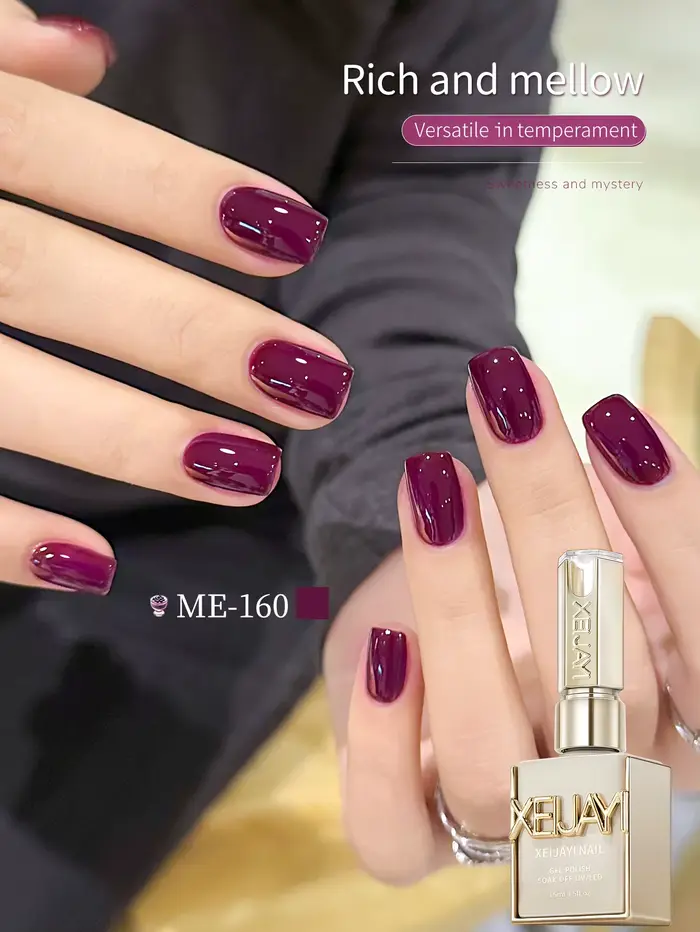 1Pc 15ML violet rouge Gel pour ongles Semi Permanent Nail Art trempage UV LED Salon de manucure bric