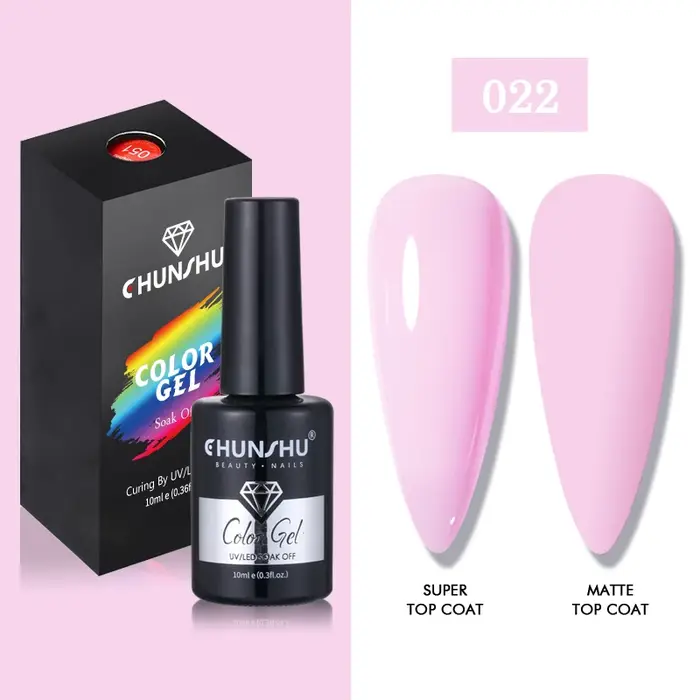 CHUNSHU vernis à ongles Gel 10ml vernis Semi Permanent rose pêche couleur nue Gel tremper longue dur