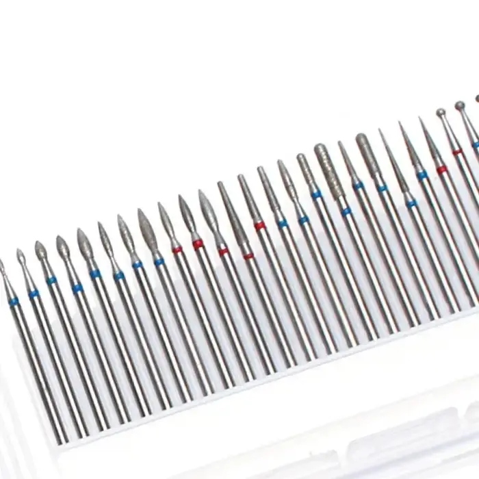 30 pièces/ensemble fraises diamantées fraise à aneth pour manucure mèches de meulage outils d'art de
