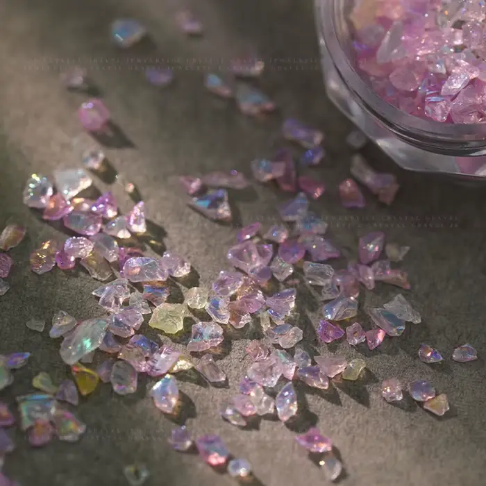 1 Bouteille de Breloques en Clip Naturel pour Nail Art