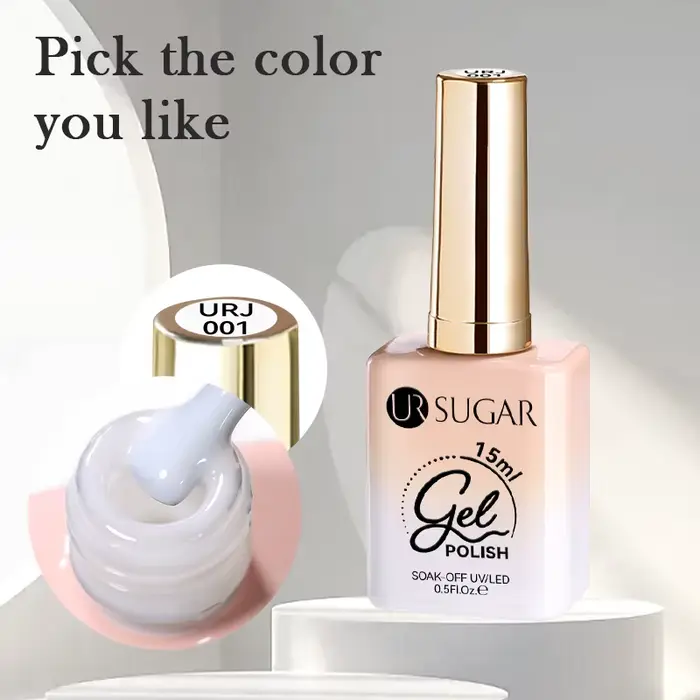 UR SUGAR 15ml Vernis à ongles gel blanc laiteux semi-transparent effet gelée