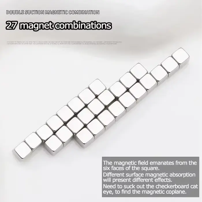 Cube magnétique œil de chat pour ongles, bâton carré magnétique puissant 9D/5D, bande de ligne de ve