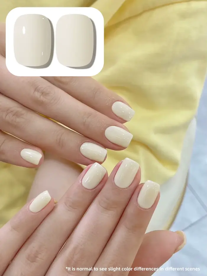 Vernis à ongles Gel jaune pâle, 15ml, à tremper pur, sans lingette, adapté à toutes les saisons, 1 p