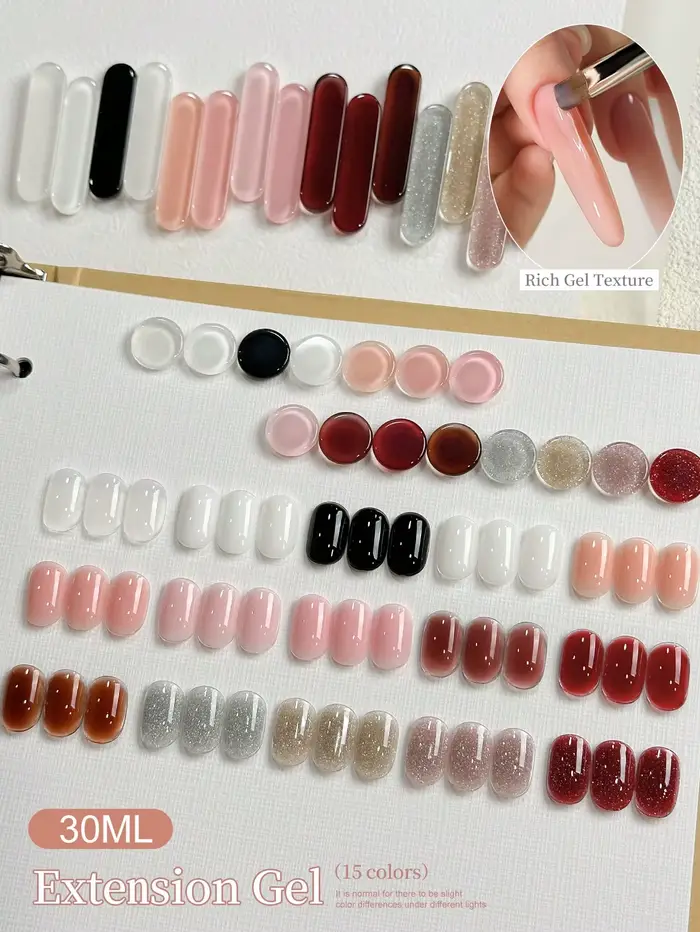 XEIJAYI 30ml Gel de construction solide 18 couleurs au choix pour le renforcement et le modelage